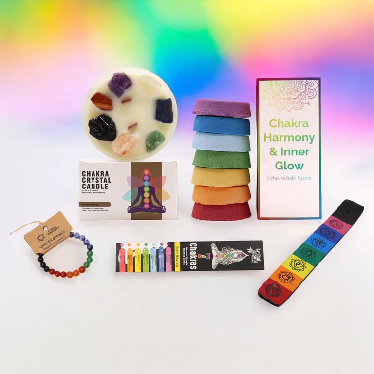 Chakra Healing Kit - 7 Crystals & Guided Meditation Audio - Serenity Now