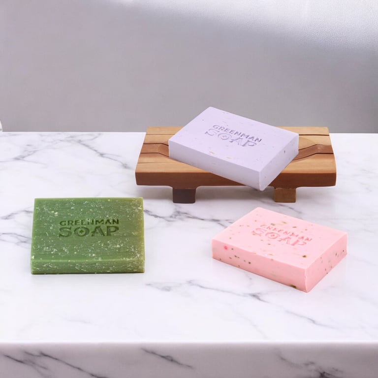Handcrafted Greenman Soap Set - Natural & Organic Gift Set of Artisanal Soaps