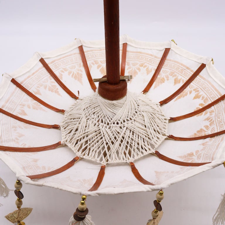 Bali Canvas Parasol (40cm) - Natural Home Decor