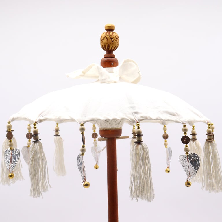 Bali Canvas Parasol (40cm) - Natural Home Decor