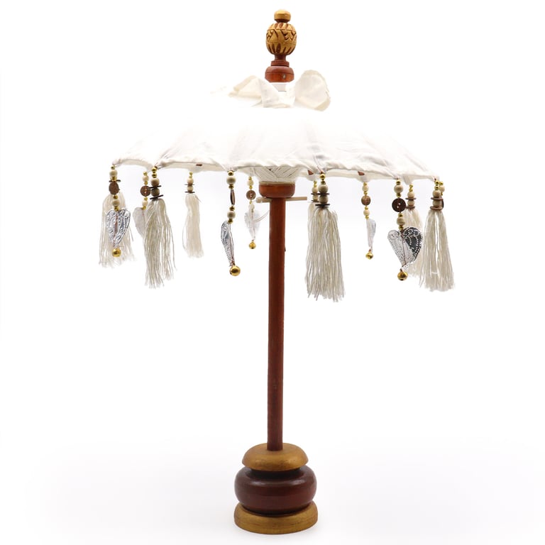 Bali Canvas Parasol (40cm) - Natural Home Decor