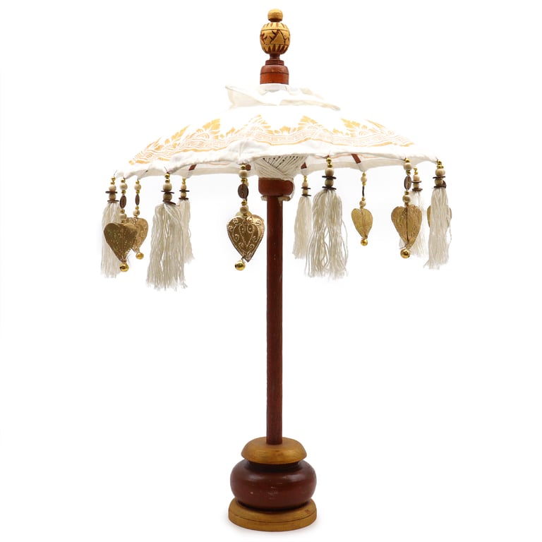 40cm Gold Bali Canvas Parasol - Home Decor