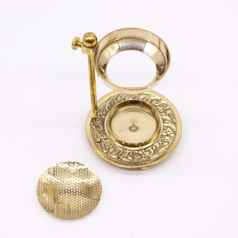 Adjustable Brass Resin Incense Warmer - Brass Model by Your Brand Name
