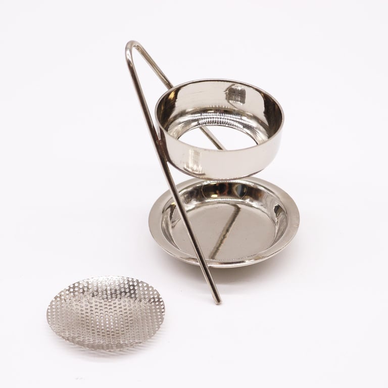 Plated Brass Resin Incense Warmer - Fixed Metal Holder for Warmth and Aroma Retention