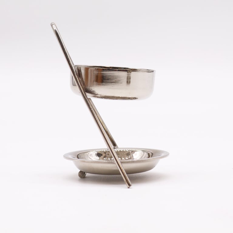 Plated Brass Resin Incense Warmer - Fixed Metal Holder for Warmth and Aroma Retention
