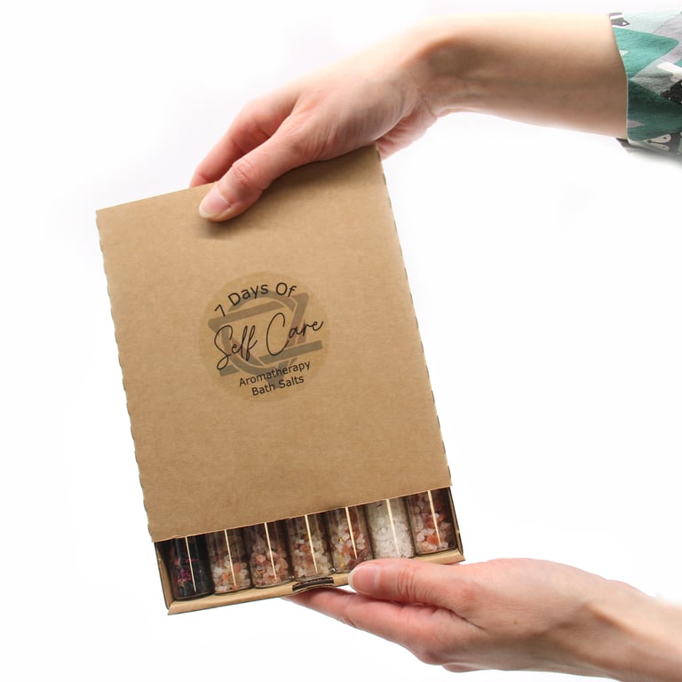 7-Pack Gift Vials - Relaxing Bath Salts - Premium Brand