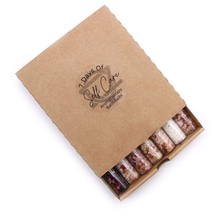 7-Pack Gift Vials - Relaxing Bath Salts - Premium Brand
