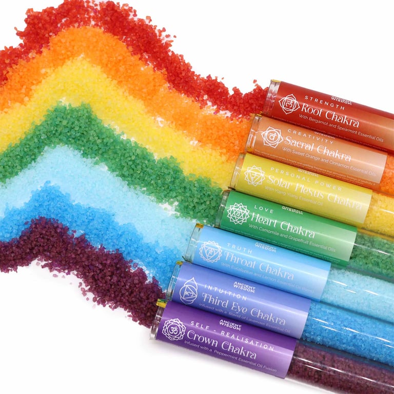7-Pack Chakra Bath Salts - Rejuvenating Wellness by Serenity Spa Co.