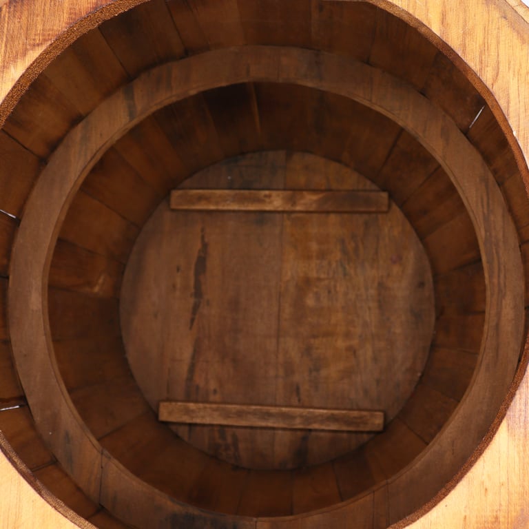 Wooden Beer Barrel Table - Natural Finish - HomeDecorCo.