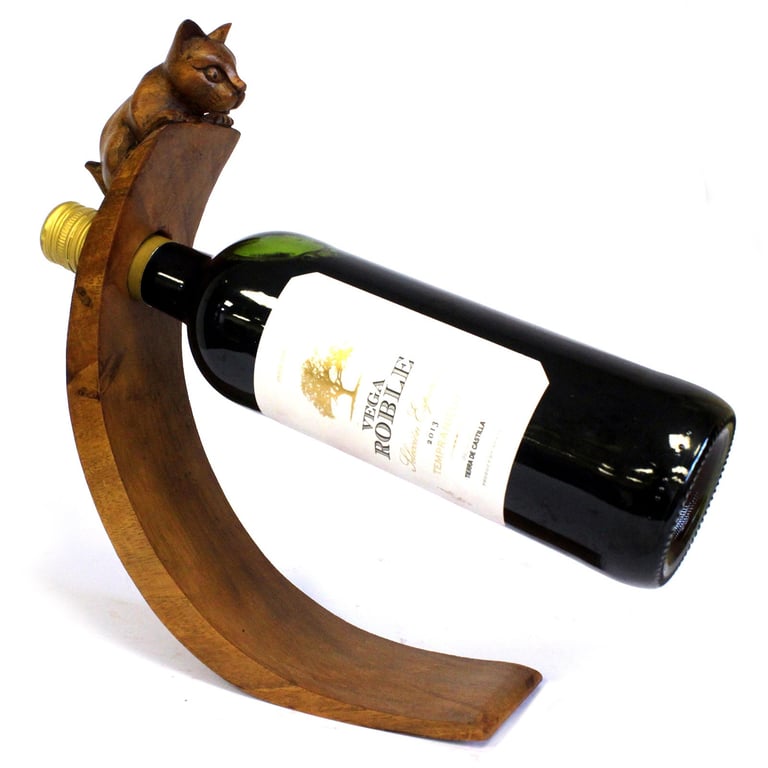 Cat Balance Wine Holder - Stable Aesthetic Design - Brand Name