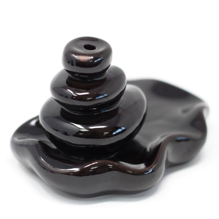 Large Pebbles Back Flow Incense Burner Home Decor Diffuser Holder