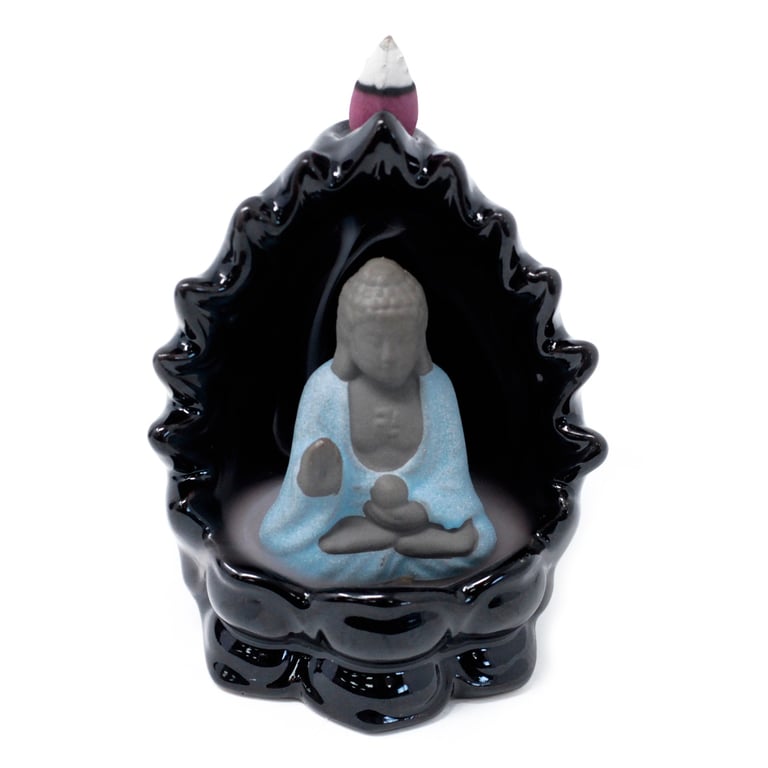 Incense Burner - Buddha Design with Lights - Back Flow