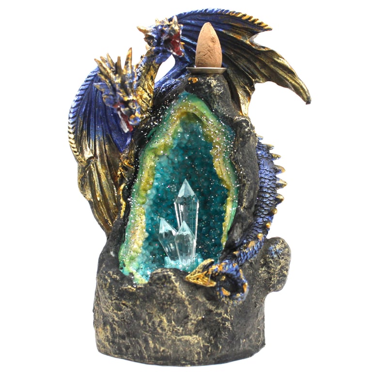 LED Backflow Incense Burner (Dragon Crystal Cave) - Decorative & Functional Design