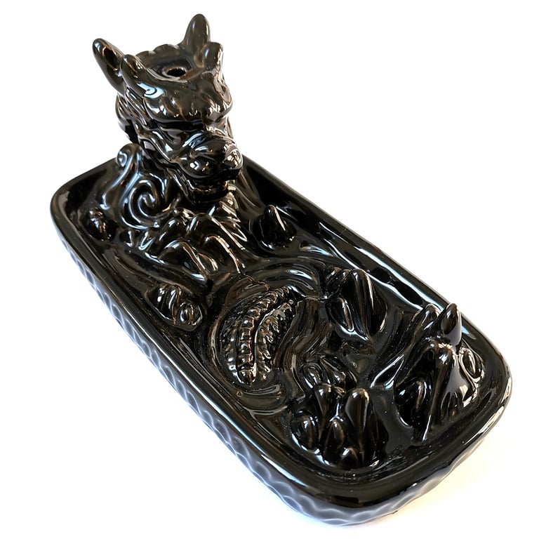 Dragon Mountain Backflow Incense Burner - Handcrafted Oriental Sculpture
