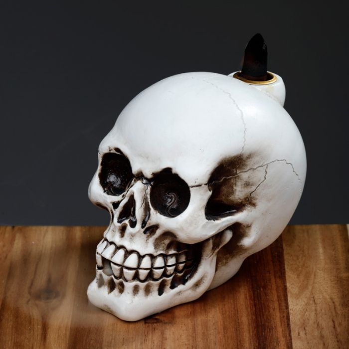 Skull Backflow Incense Burner - Spiritual Meditation Holder for Scented Sticks