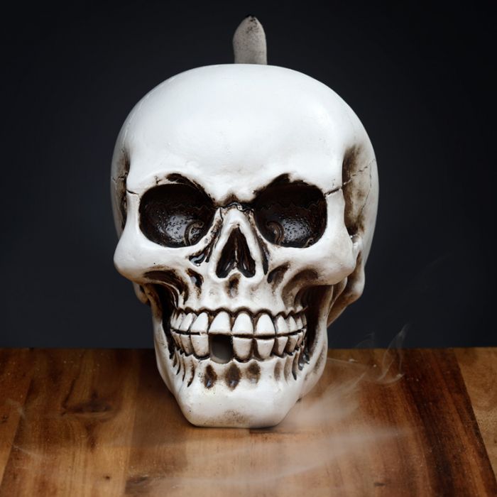 Skull Backflow Incense Burner - Spiritual Meditation Holder for Scented Sticks