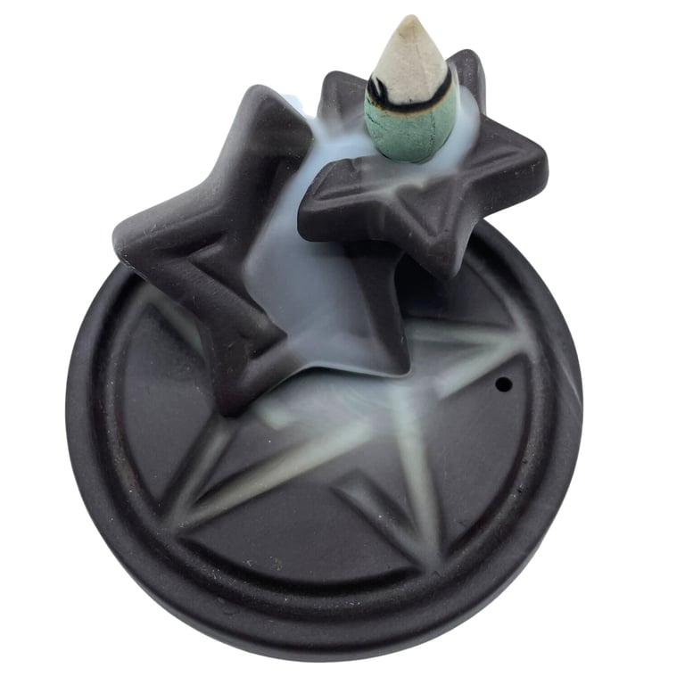 Pentagon Falls Backflow Incense Burner - Geometric Diffuser Holder Stand