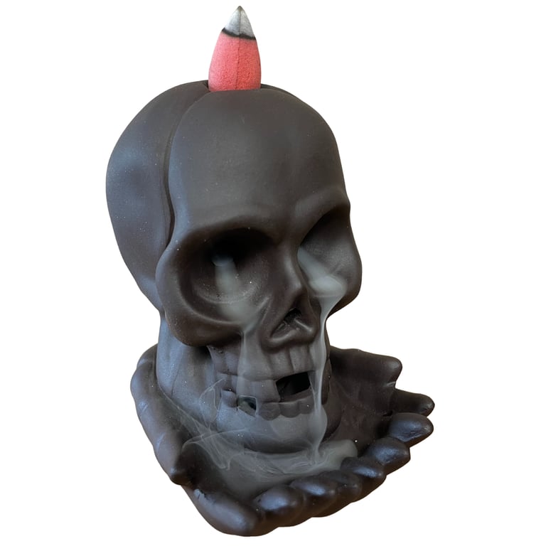 Incense Burner (Light Up) - Weeping Skull Backflow Design