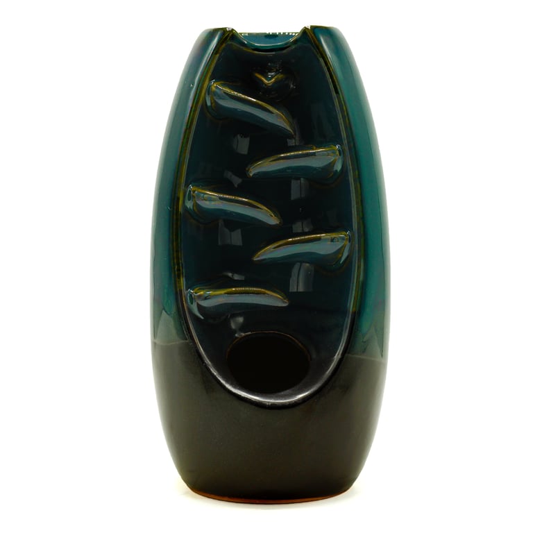 Backflow Serine Oval Cascade Incense Burner - Unique Aromatic Diffuser Holder
