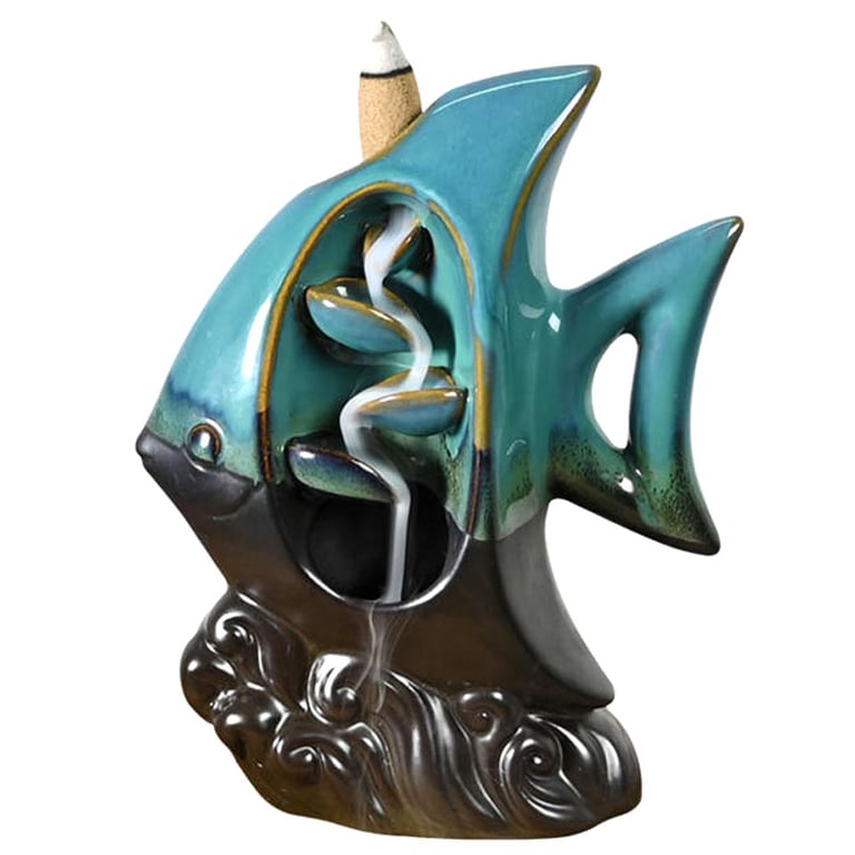 Incense Burner - Tropical Fish Design - Backflow Model