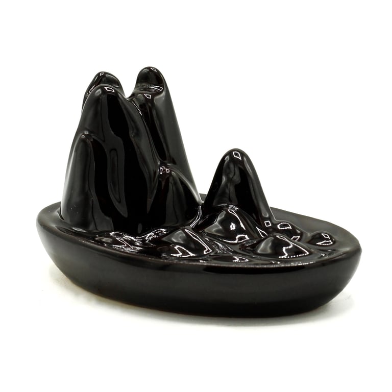 Mini Mountain Backflow Incense Burner - Artisanal Small Meditation Holder
