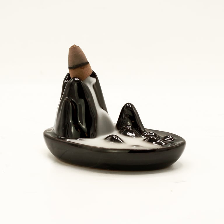 Mini Mountain Backflow Incense Burner - Artisanal Small Meditation Holder