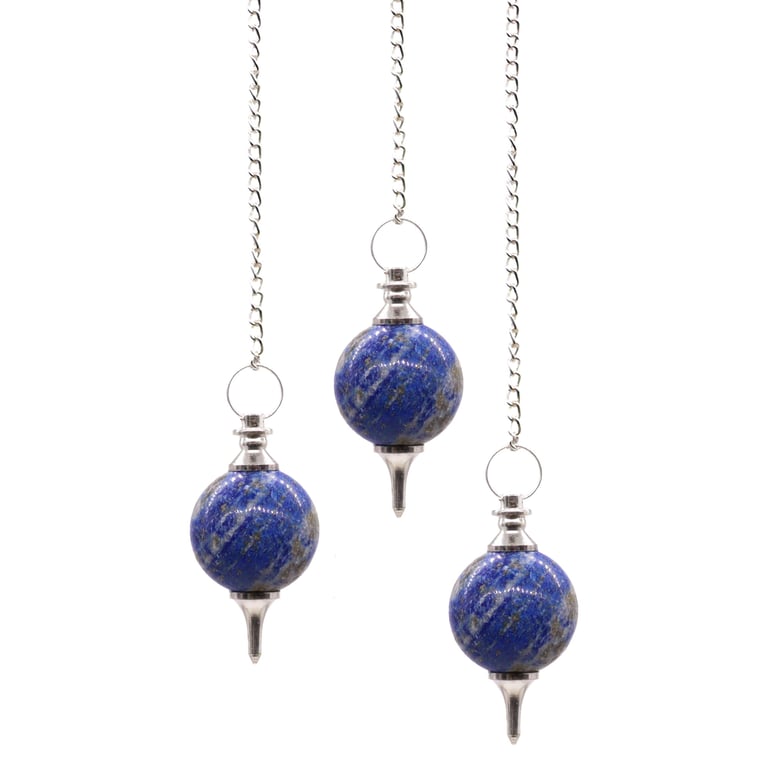 Lapis Crystal Sphere Pendulum - Healing & Meditation Tool