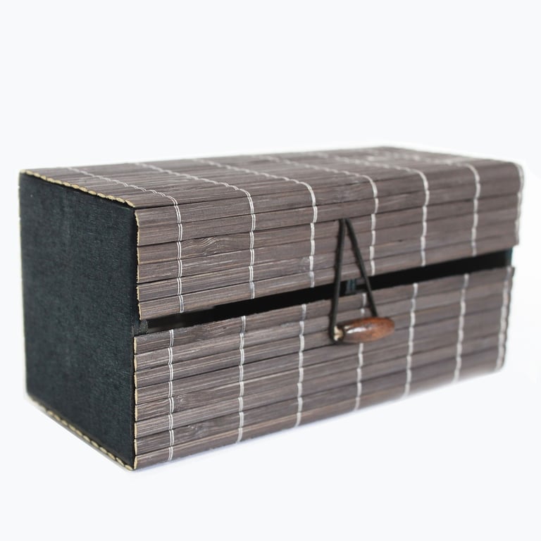 Double Box Slatted Bamboo Outdoor Furniture - Eco-Friendly Home Decor Solution