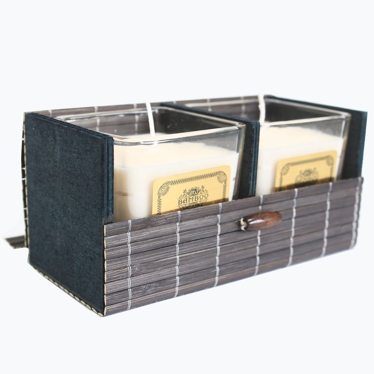Double Box Slatted Bamboo Outdoor Furniture - Eco-Friendly Home Decor Solution
