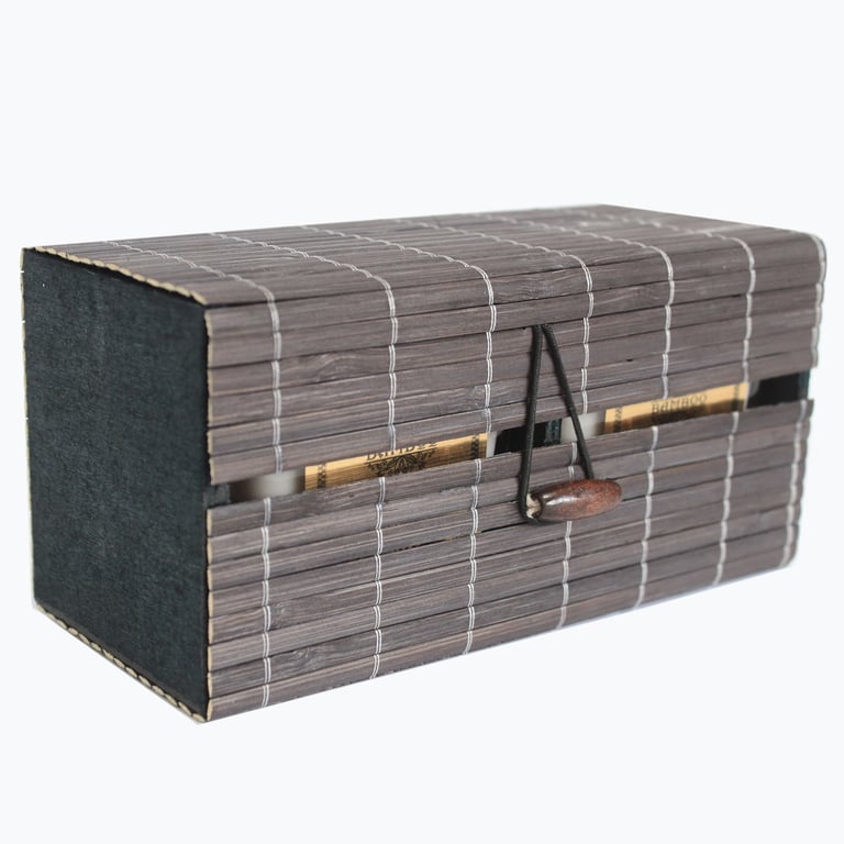 Double Box Slatted Bamboo Outdoor Furniture - Eco-Friendly Home Decor Solution