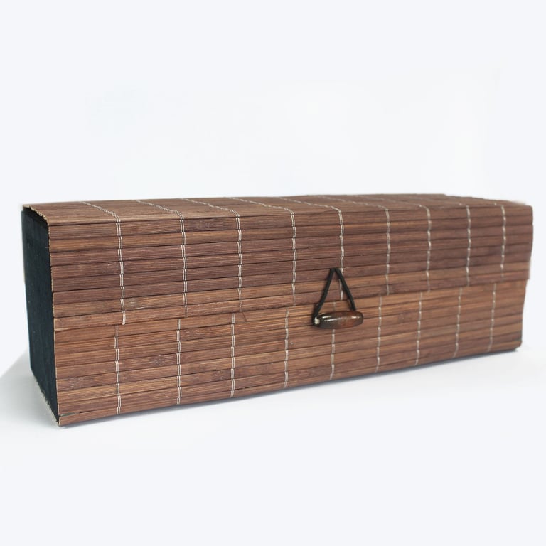 Triple Box Slatted Bamboo Adjustable Eco-Friendly Bed Frame with Natural Wood Foundation
