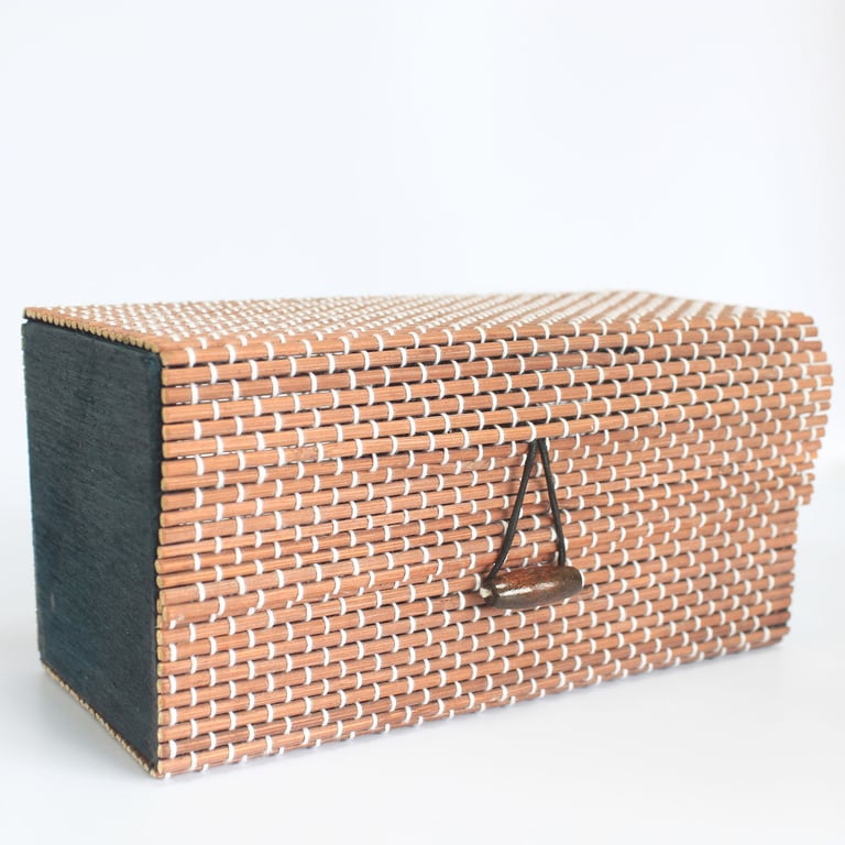 Fine Bamboo Double Box - Eco-Friendly Storage Solution for Home & Kitchen Organization