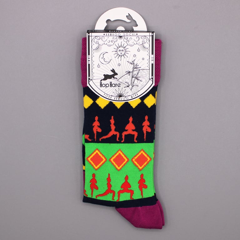 Hop Hare Bamboo Yoga Socks - Natural Stretchy Support for Your Practice