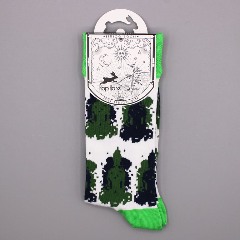 Bali Buddha Hop Hare Bamboo Socks - Eco Friendly M/L Size