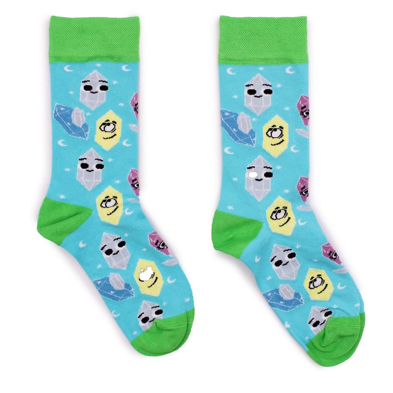 Hop Hare Bamboo Socks - Eco-Friendly Bamboo Fiber Socks with Lucky Gemstones, Small/Medium Size