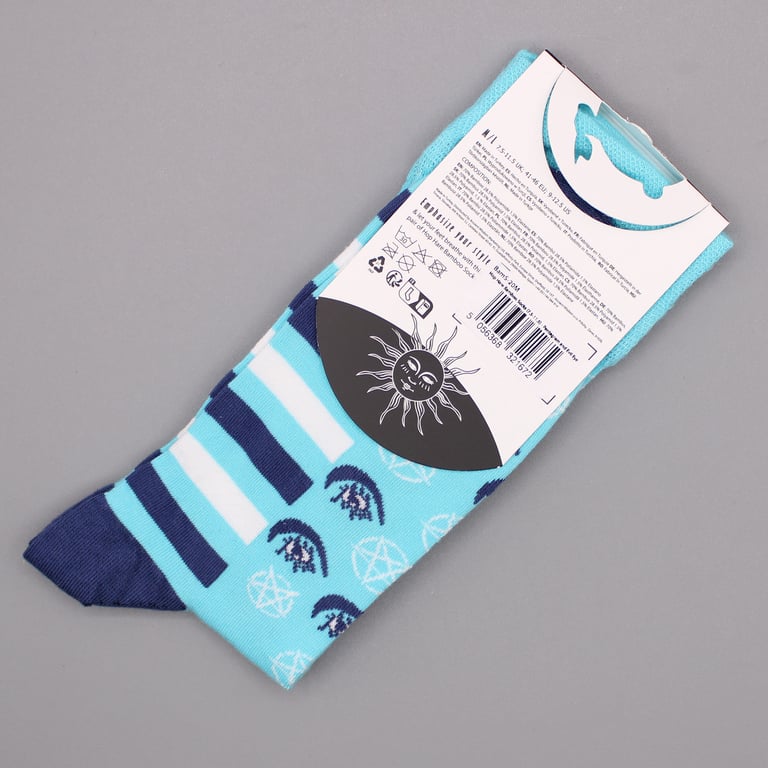 Hop Hare Bamboo Socks - Pentagram and Evil Eye Protection in Soft Bamboo Fiber (SM Size)