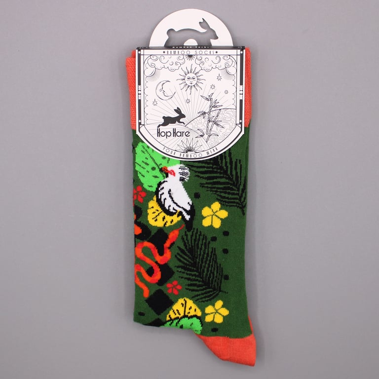 Bali Jungle Bamboo Socks - Sustainable & Eco Friendly Hare Footwear with Bamboo Fibers