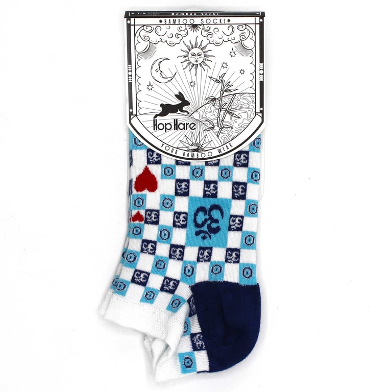 ML Hop Hare Bamboo Socks - Low Cut Evil Eye Protection, 7.5-11.5 Size