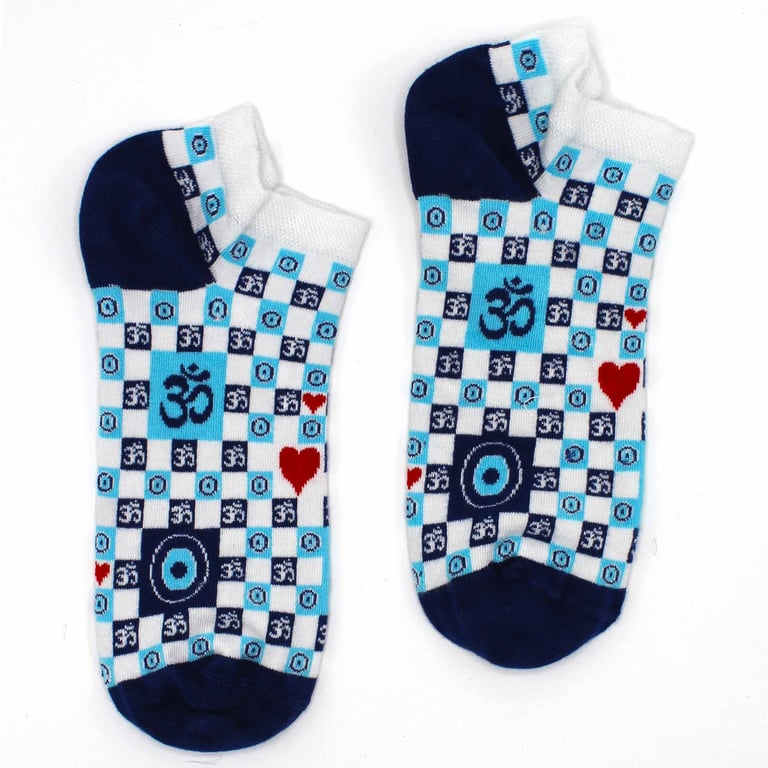 ML Hop Hare Bamboo Socks - Low Cut Evil Eye Protection, 7.5-11.5 Size