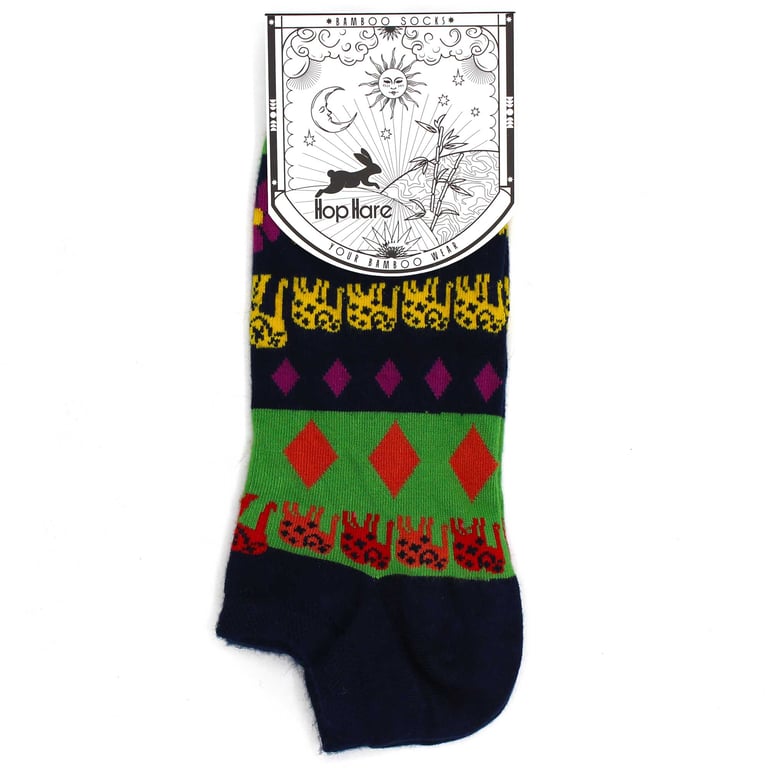 Bamboo Socks - Lucky Elephant Hop Hare SM Low Cut Rabbit Socks