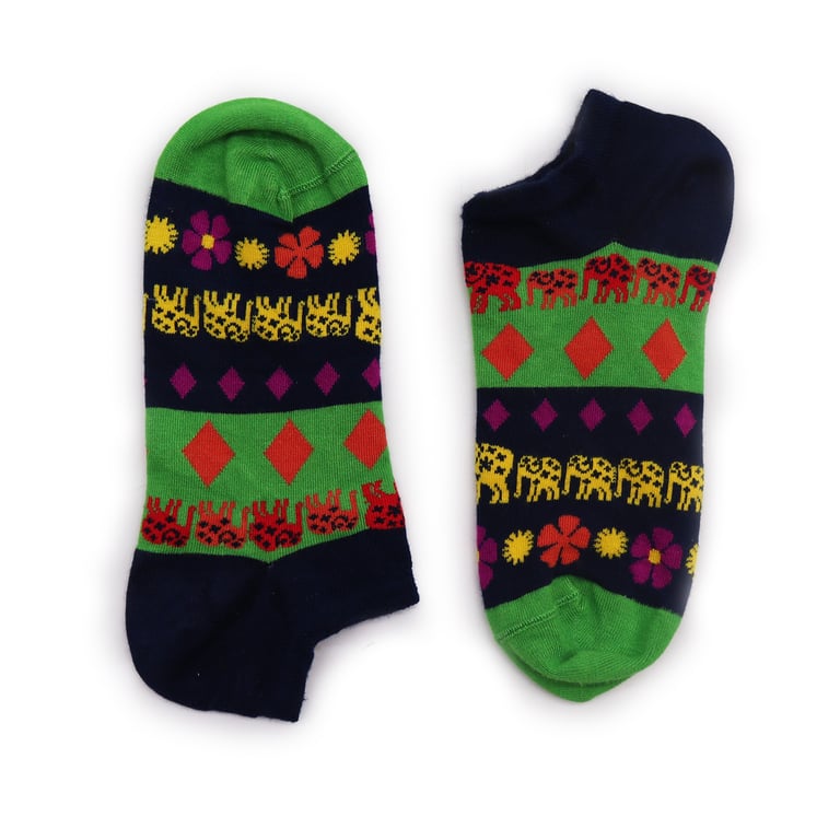 Bamboo Socks - Lucky Elephant Hop Hare SM Low Cut Rabbit Socks