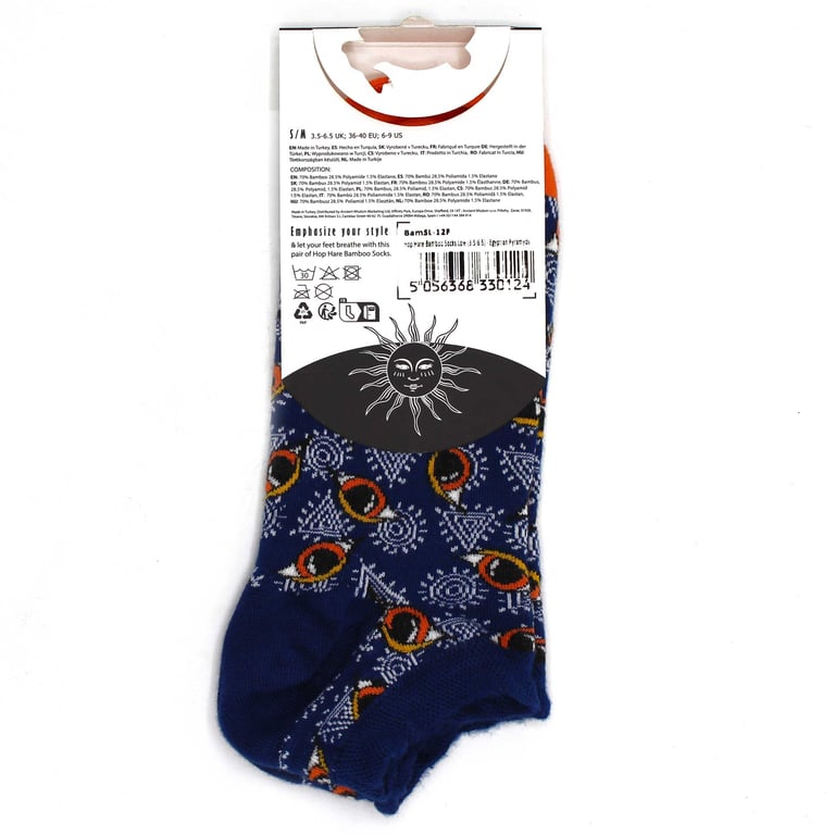 Bamboo Socks - Hop Hare Egyptian Pyramyd Style Low Cut Socks (S/M) - Soft Bamboo Fiber