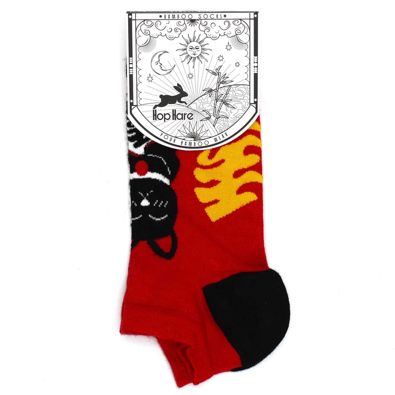 Bamboo Socks - Lucky Cat Hop Hare Low Cut ML Size (7.5-11.5)