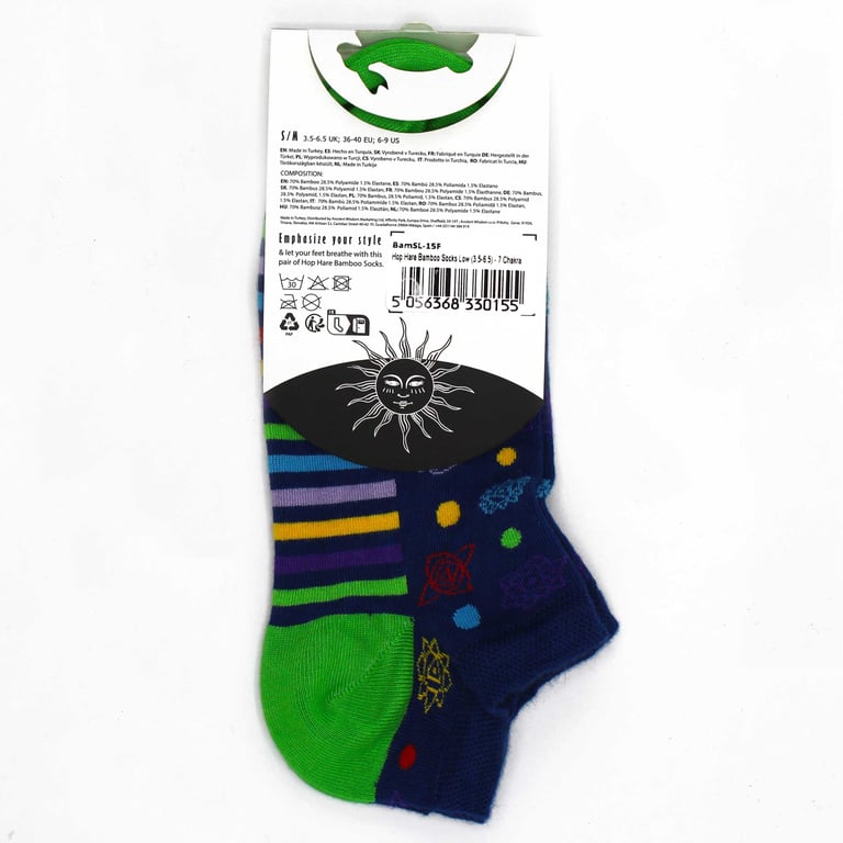 ML Hop Hare Bamboo Socks - 7 Chakra Balance and Comfort Low Cut Socks