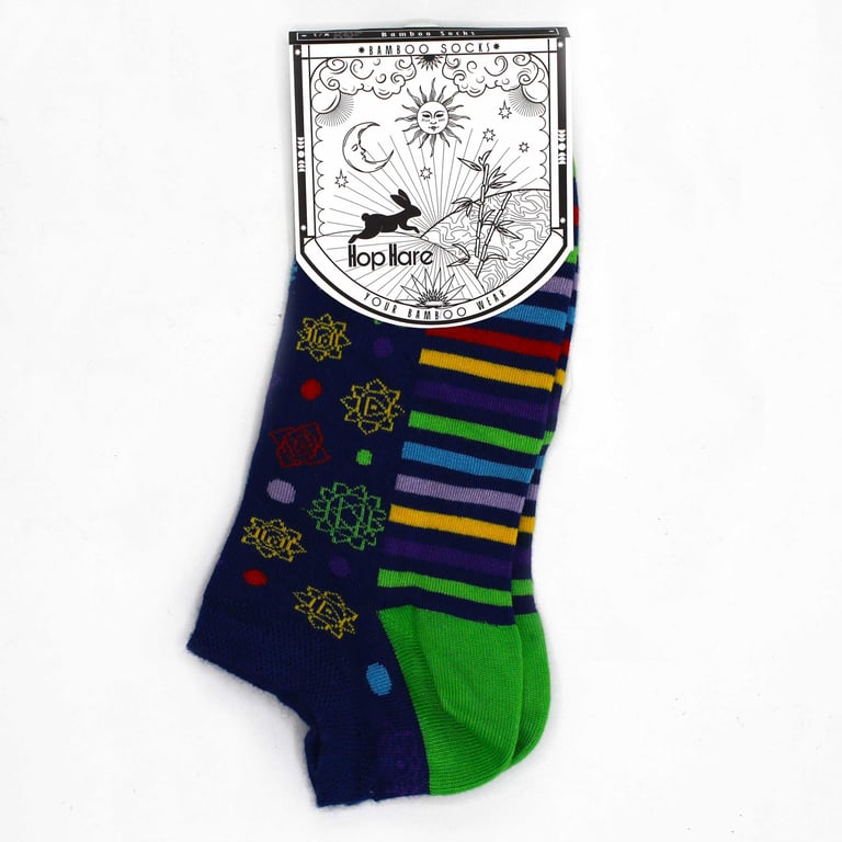 ML Hop Hare Bamboo Socks - 7 Chakra Balance and Comfort Low Cut Socks