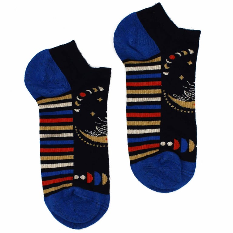 Bamboo Socks - M/L Hop Hare Lunar Phases Low Cut (7.5-11.5)