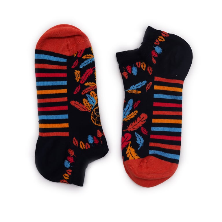 Bamboo Socks - Dreamcatcher Hop Hare Low Rise Socks for Men (SM)