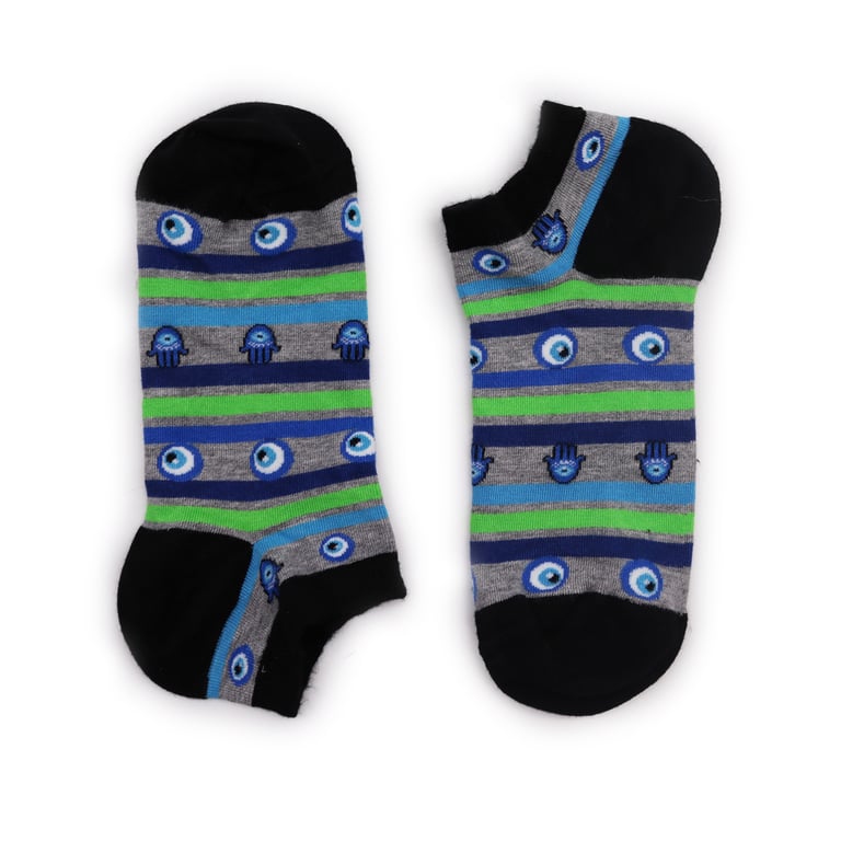 Bamboo Socks Low - Evil Eye & Hamsa Protection Mens Womens Hop Hare Design