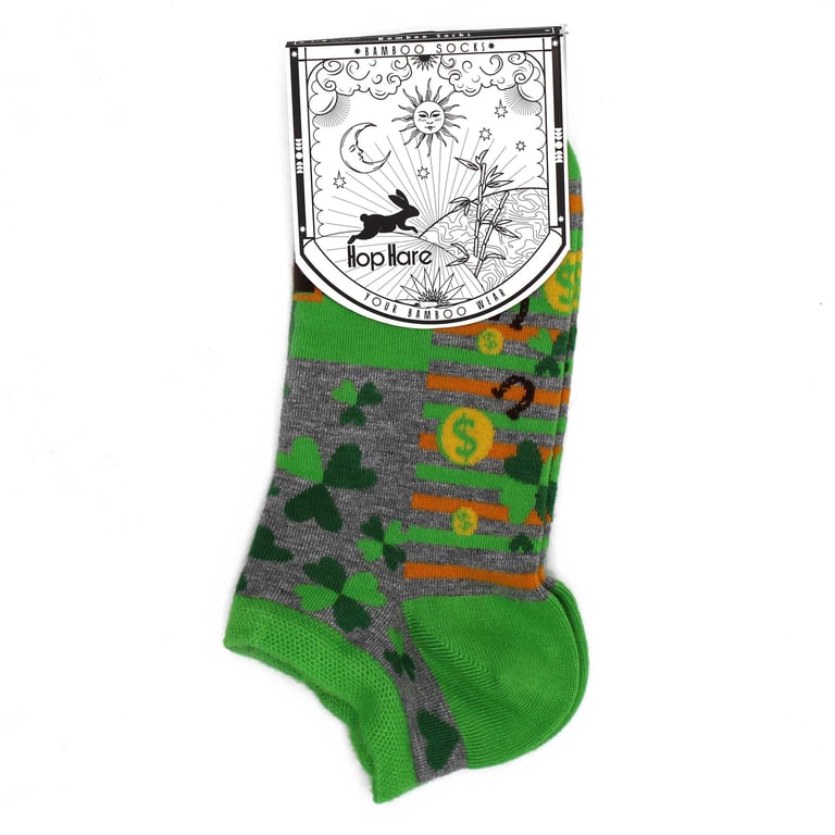 Bamboo Socks - Hop Hare Lucky Socks ML Low Cut (7.5-11.5)
