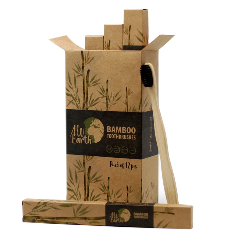 Bamboo Charcoal Medium Soft Toothbrush - Sustainable Oral Care Solution